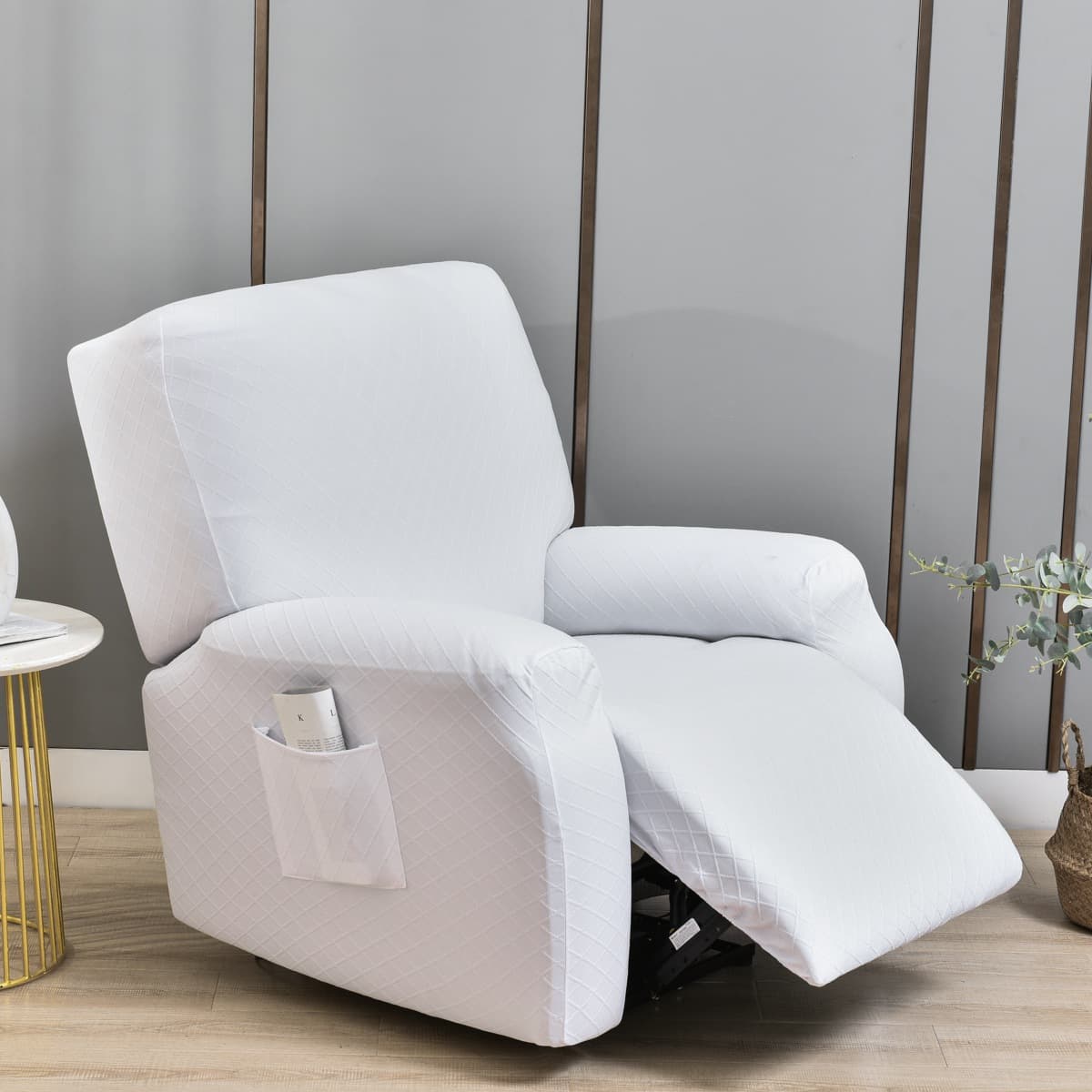 Cross-border single knitted diagonal elastic lounge chair cover rocking chair cover sofa cover full cover protective cover thickened fabric