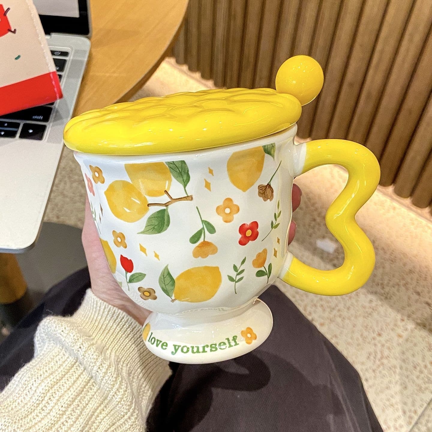 Ins-Style Creative Fruit Ceramic Mug High-Appearance Cup for Women Couple Water Cup Household Coffee Breakfast Cup