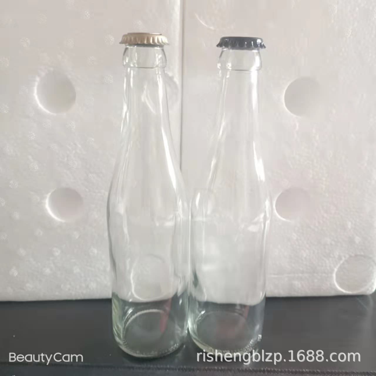 Transparent 330ml Glass Beer Bottle Empty Bottle In Stock Milk Tea Glass Bottle Decoration Beverage Bottle Soda Bottle