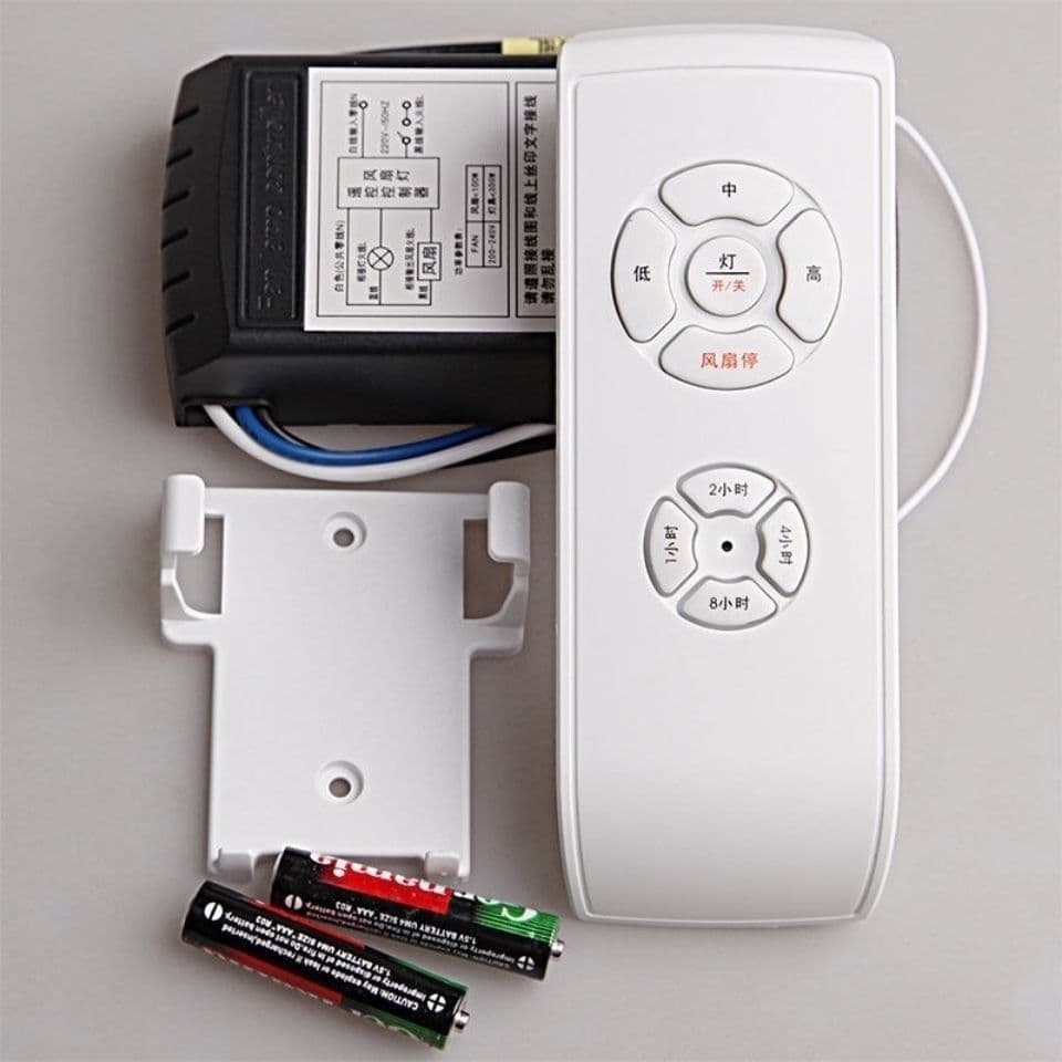 3-Speed Universal Fan Light Remote Controller, Invisible Ceiling Fan Light Wireless Remote Switch, Rocker Controller