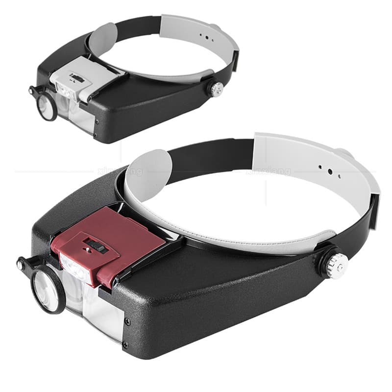 Head-mounted circuit board repair clock reading dental beauty tattoo LED light high-power glasses magnifying glass