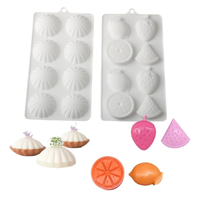 Small Shell Fruit Mousse Mold Mini Candy Cake Mold Baking Fondant Decoration Handmade Soap Chocolate