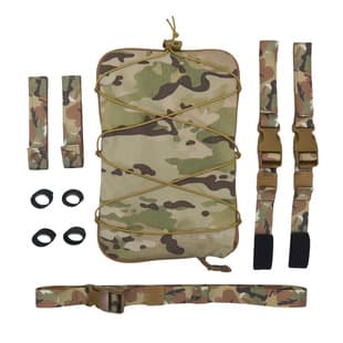 Multi-Purpose Expandable Gas Mask Leg Pouch Storage Bag, Tactical Vest Backpack Gear, Airsoft Camo