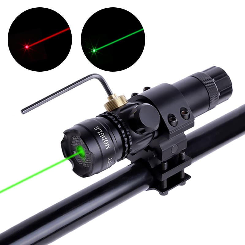 Laser sight waterproof and shockproof internally adjustable laser sight hard aluminum red and green laser adjustable up, down, left and right