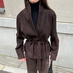 2026 Fall Winter New Retro Suede Long Sleeve Jacket Matte Suede Coat Women Design Elegant Casual