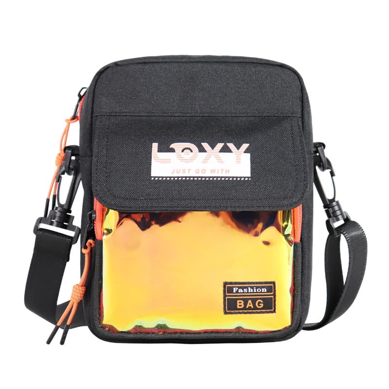 Customized trendy brand RPET children's cross-body backpack, men's multi-functional mobile phone bag, mini shoulder bag, ins small square bag