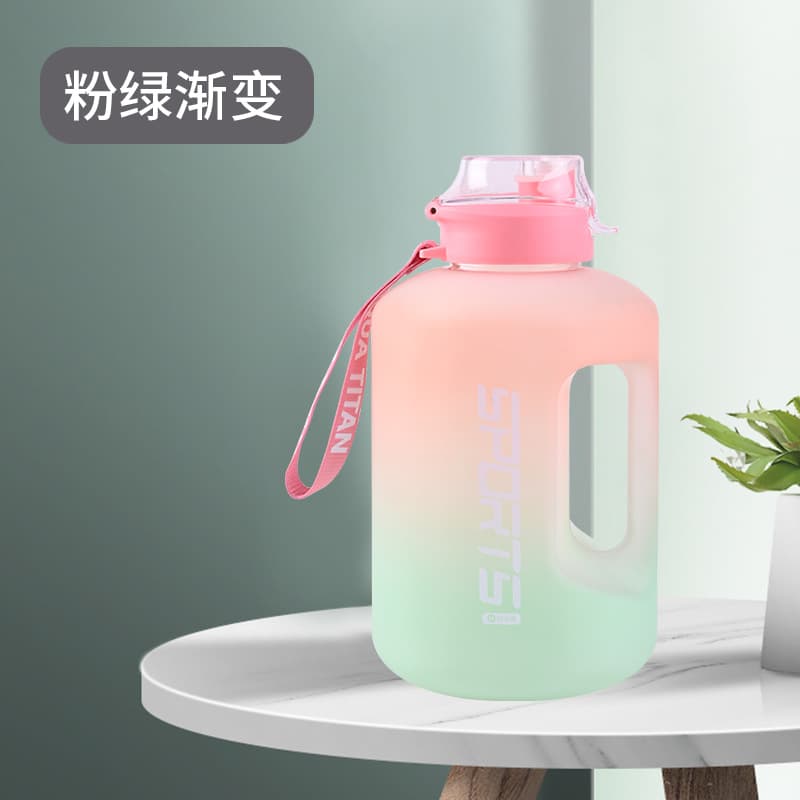 Large Capacity Space Cup Water Bottle for Men Sports Jug Student Portable Straw Big Belly Cup Fitness Gallon Jug