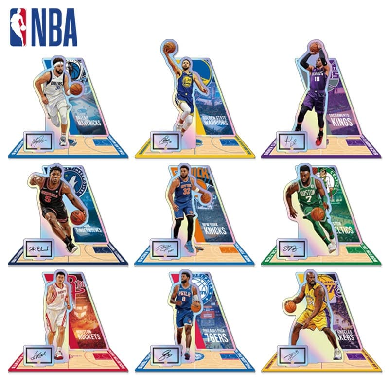 [NBA Basketball Star Full Version Rainbow Laser Stand] High Definition Printed Desktop Ornament Can be Made in D