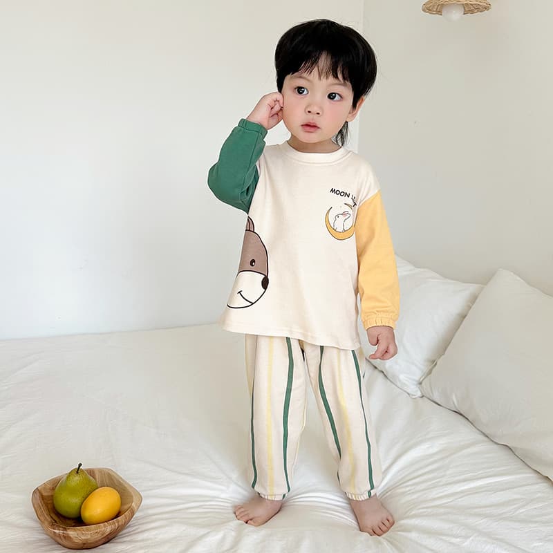 New Boys' Pajamas Spring and Autumn Pure Cotton Long Sleeve Children Boys Girls Teens Spring Summer Loungewear Dropshipping