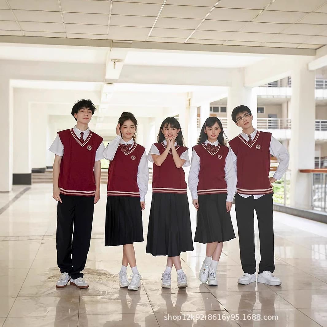 JK Vest Choir Performance Uniform Set for Middle and High School Students, Class Outfit