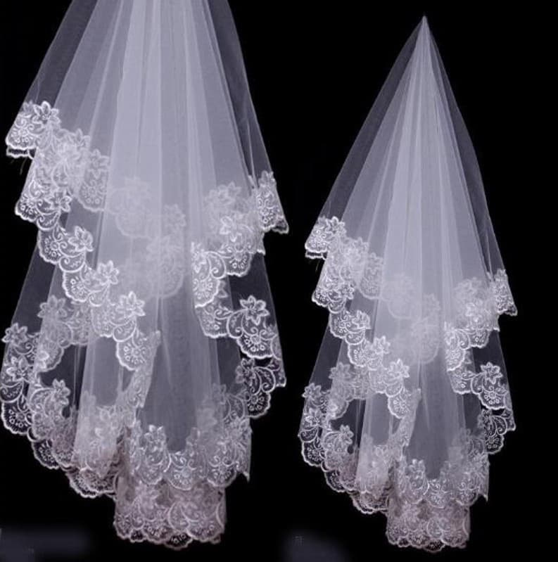 Wholesale New Bride Wedding Single Layer Lace Veil Korean Style Wedding Dress Accessories Apparel Accessories