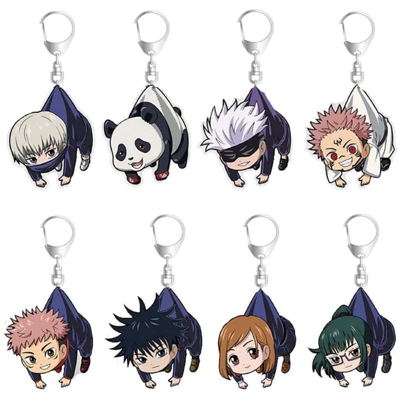 Anime Wholesale Jujutsu Kaisen Merchandise Doujin Q Version Double-Sided Transparent Acrylic Keychain Cute