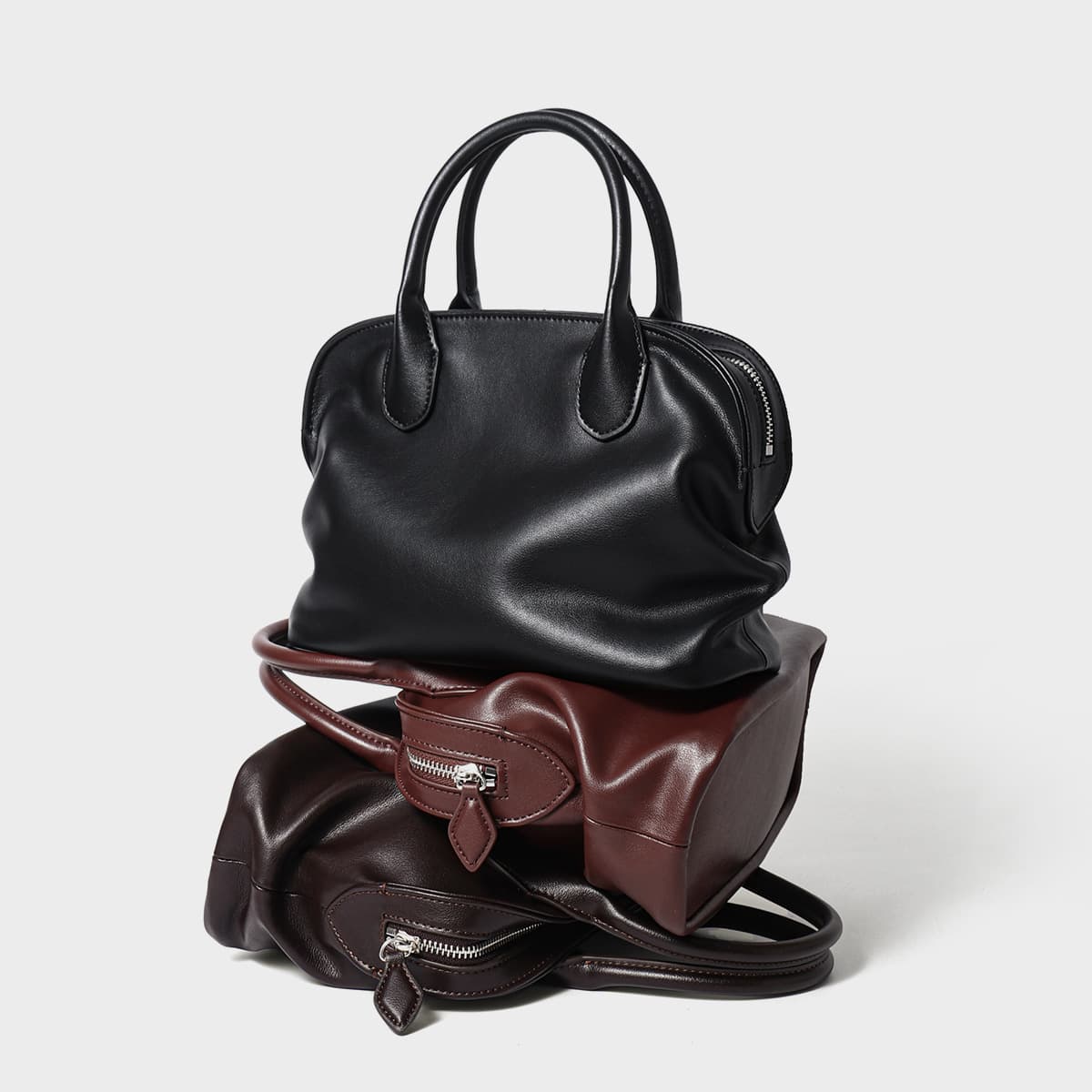 Niche design retro cowhide fashion shell handbag versatile new genuine leather large capacity shoulder handbag