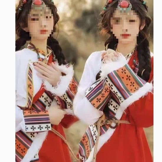 Tibetan Costume Women Tibet Photo Travel Girlfriend Photo Tibetan Dance Clothes Gannan Travel Tibetan Robe Performance Wear