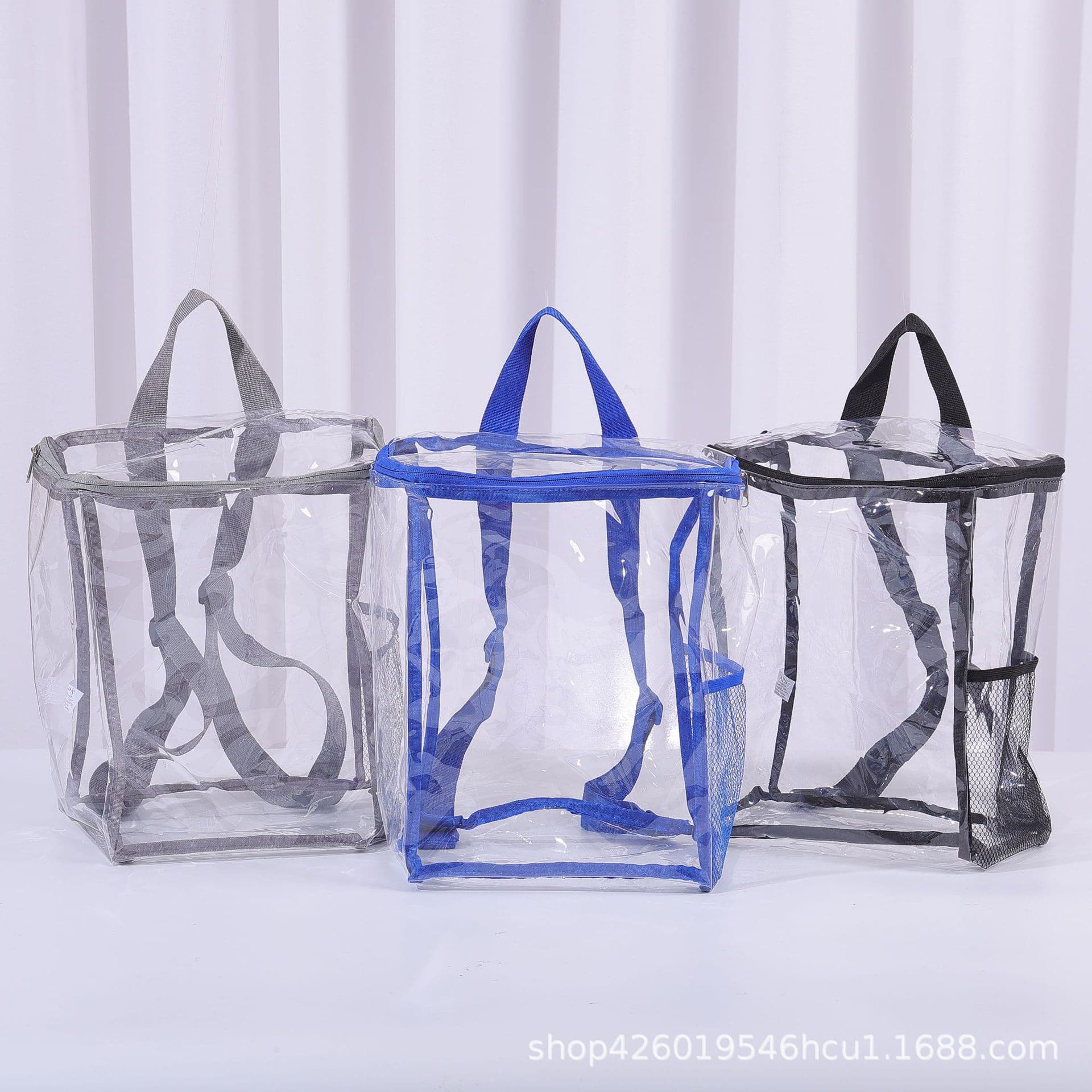 Cross-border exclusive TPU transparent backpack anti-fruit jelly backpack large capacity portable casual school bag