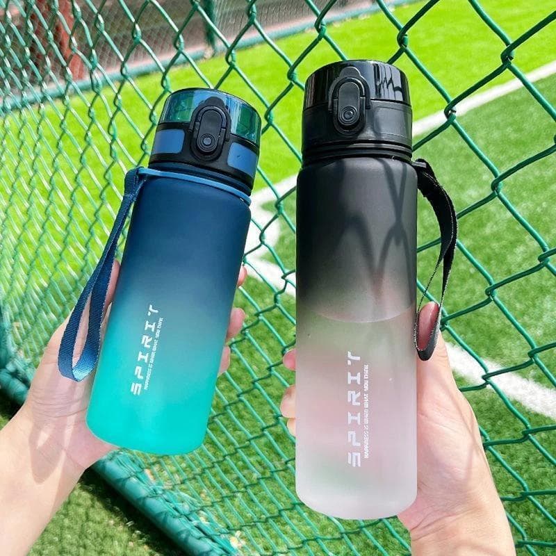 Summer High-Appearance Gradient Frosted Sports Water Bottle Large Capacity Men Women Students Outdoor Fitness Portable Plastic Space