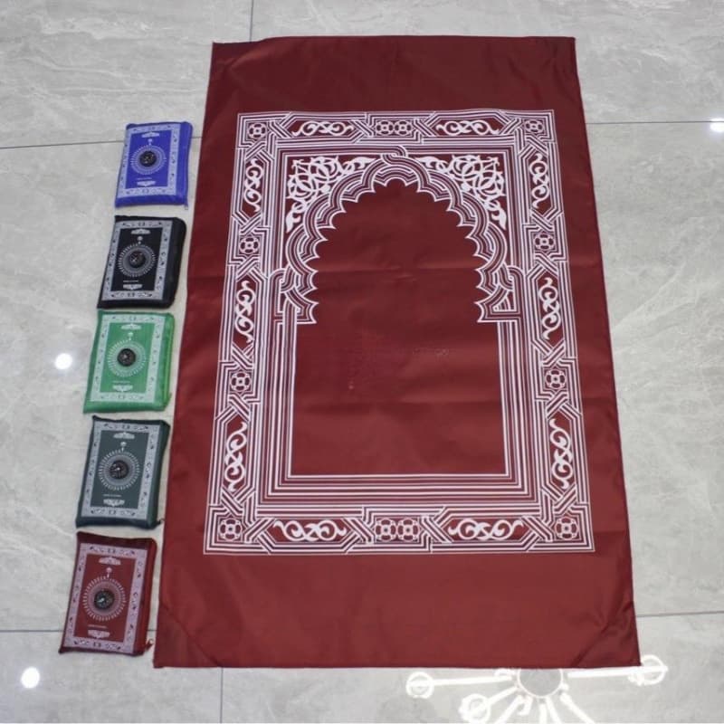 Praying outdoor compass style worship mat, business trip blanket, outdoor rainproof cloth, travel waterproof belt, portable bag