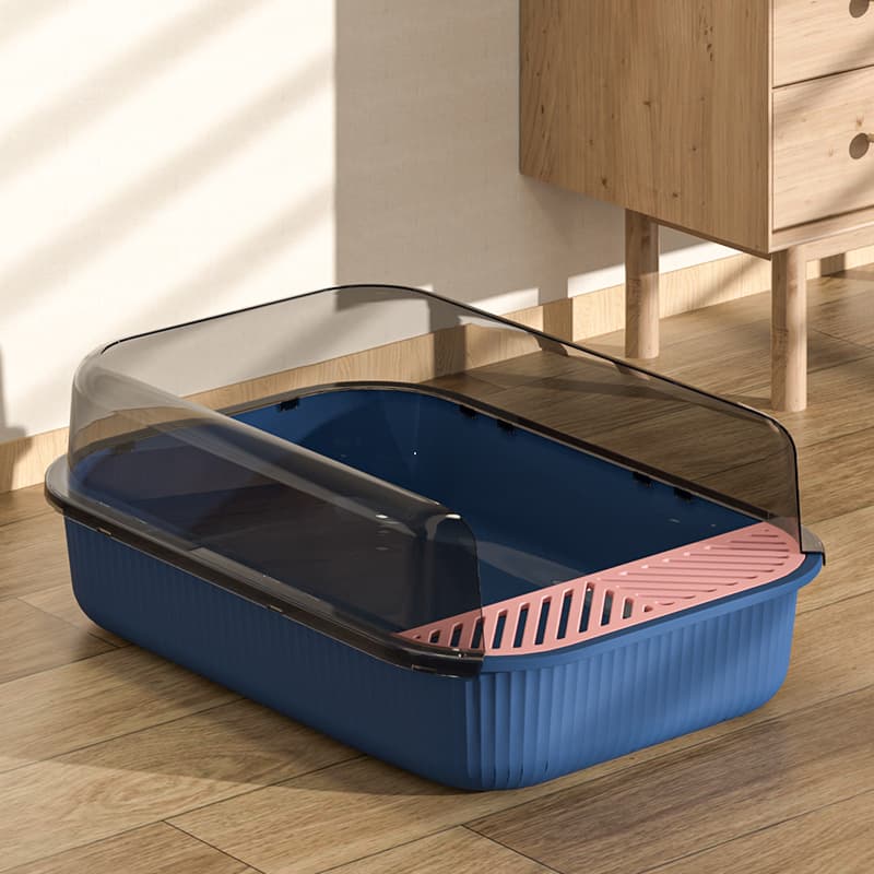 Factory Wholesale Semi-Enclosed Cat Litter Box Extra Large Anti-Splash Creative Big Cat Toilet Pet Supplies