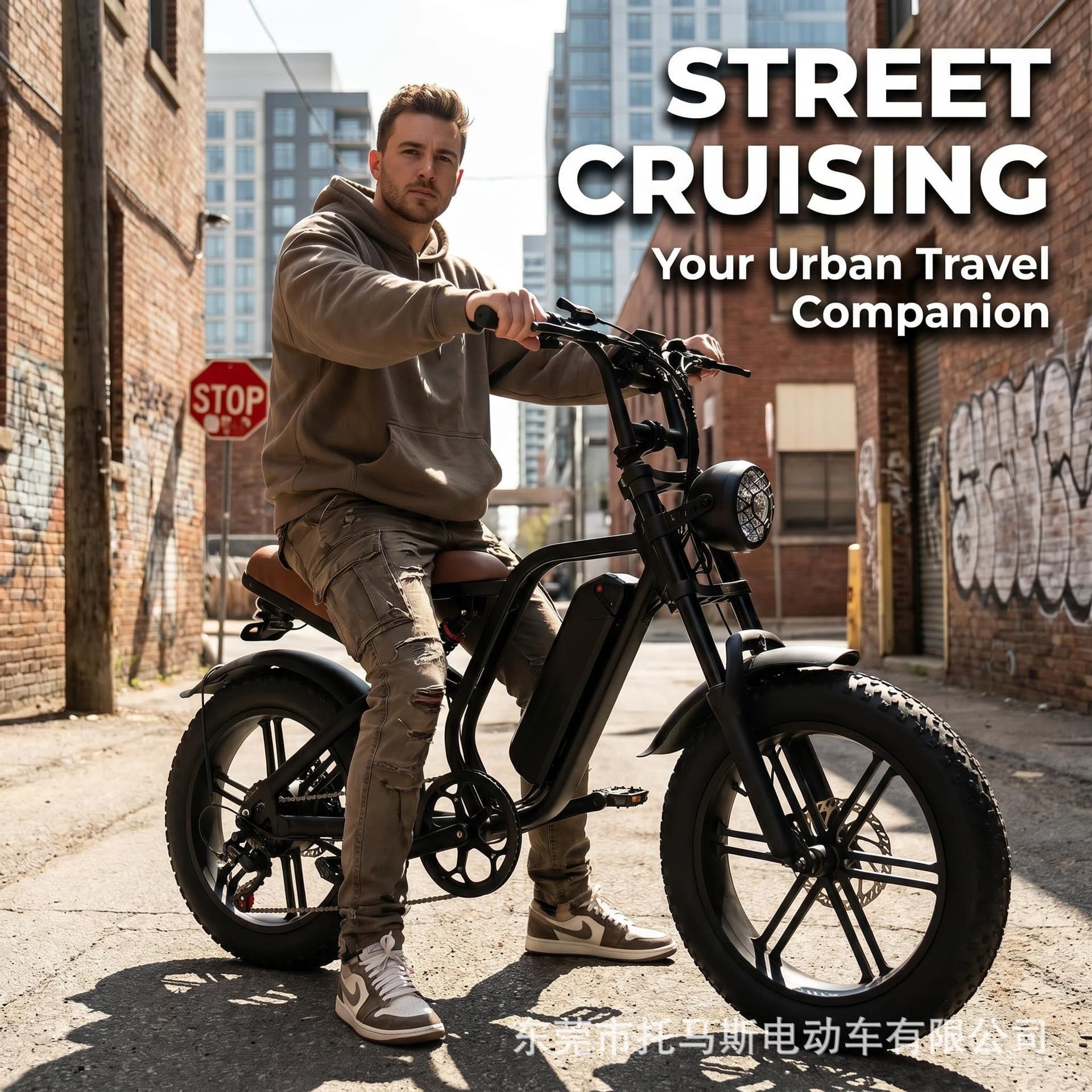 Cross-border spot 20-inch fat tire electric bicycle off-road folding lithium battery moped city commuter scooter