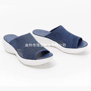 2021 Summer New Cross-border Export Plus Size Women's Slippers, Wish Fish Mouth Mesh Breathable Outdoor Slippers