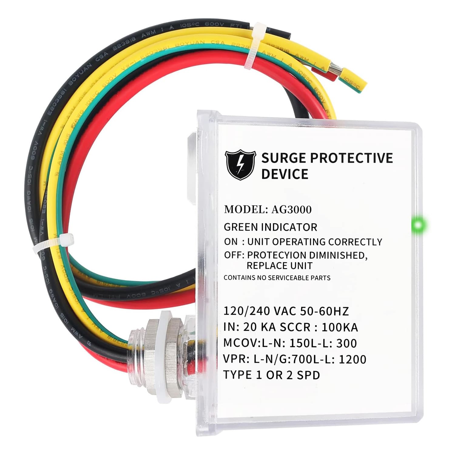 AG3000 120/240 VAC Universal HVAC Surge Protective Device