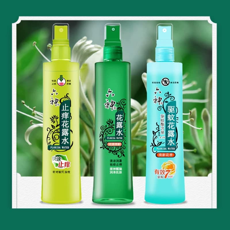 Six God Mosquito Repellent Floral Water 180ml Spray Anti-Itch Cooling 80g Wholesale