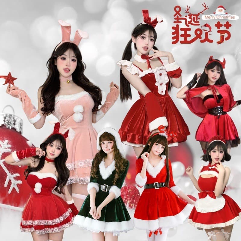 Christmas Adult Women's Clothing New Bunny Girl Pure Desire Lolita Dress Party Performance Dress