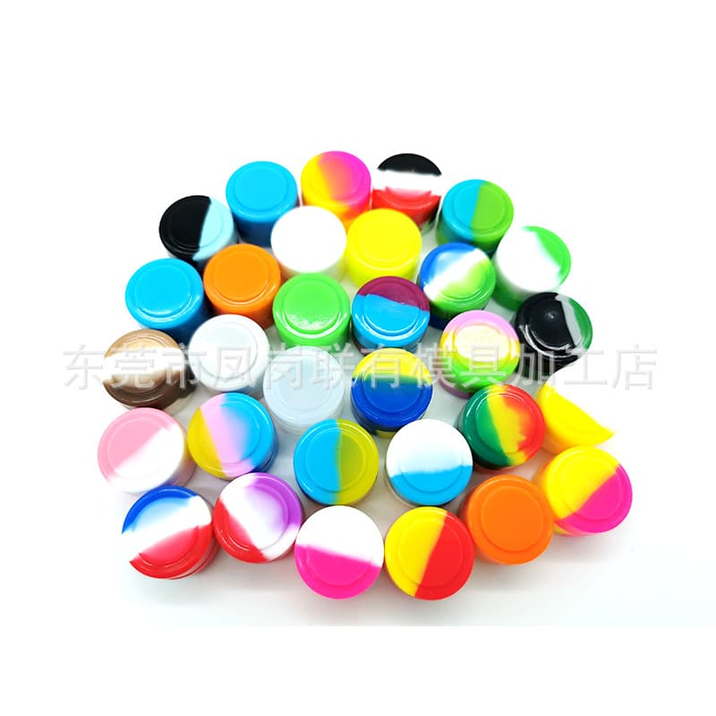 Manufacturer in-stock cross-border product, 2ml silicone cigarette case, colorful round silicone tobacco paste box
