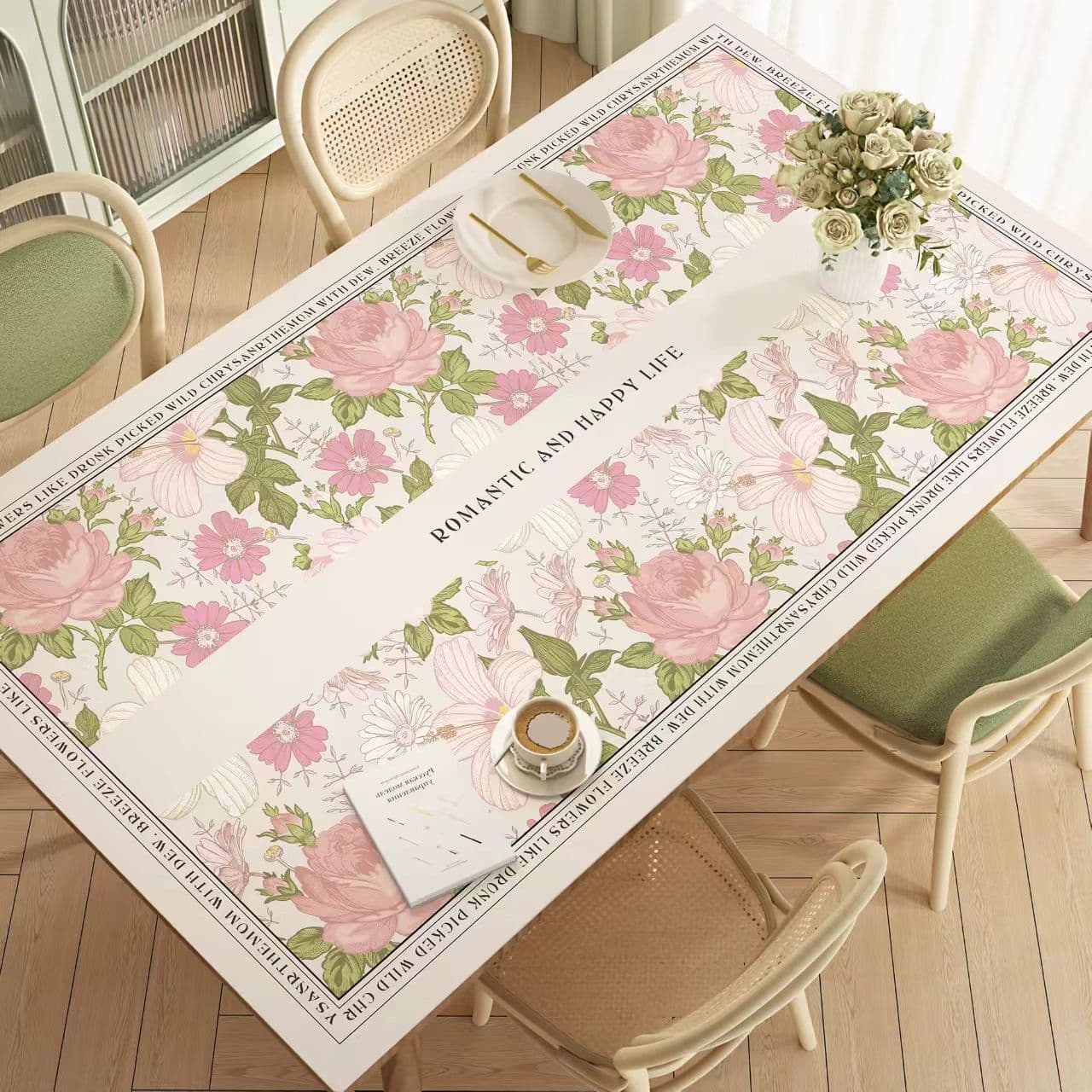 Cross-border light luxury high-end leather dining table table mat tablecloth waterproof and oil-proof table mat coffee table mat anti-scalding dining table mat