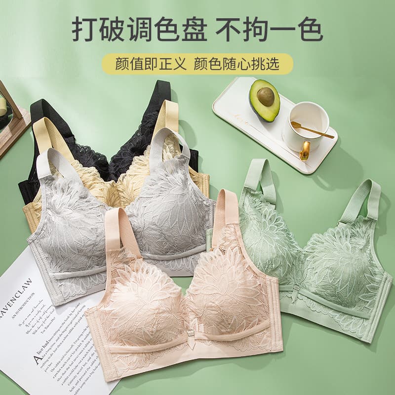 Sexy Bra for Large Bust, Minimizer, Push-up, Side Coverage, Wire-free, Ultra-thin, Back-smoothing, Plus Size