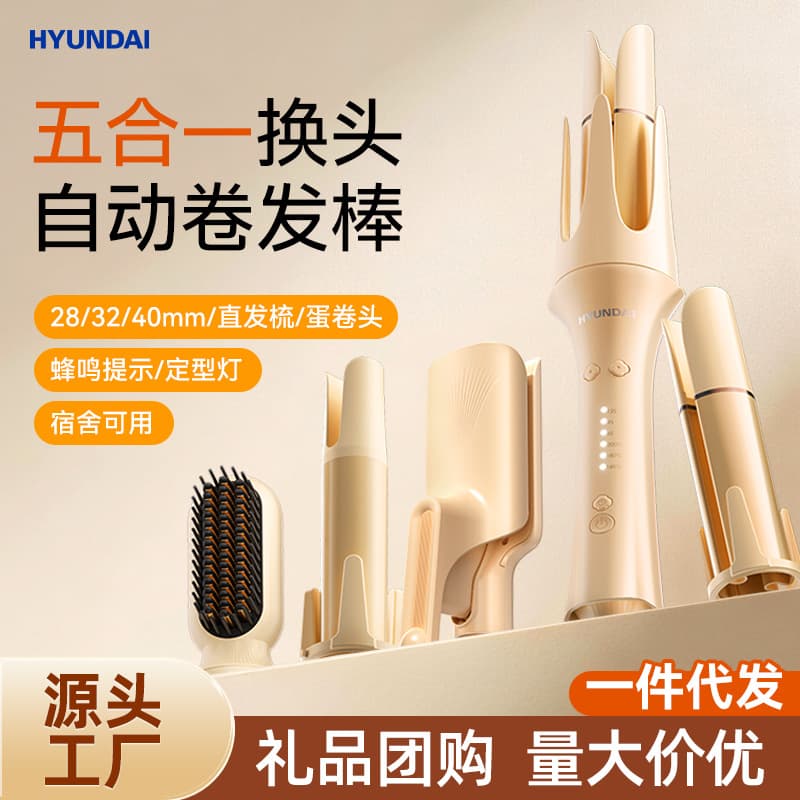 HYUNDAI Wholesale Multi-Function All-in-One Curling Iron Automatic Negative Ion Hair Styler, Gentle on Hair, Lazy Portable