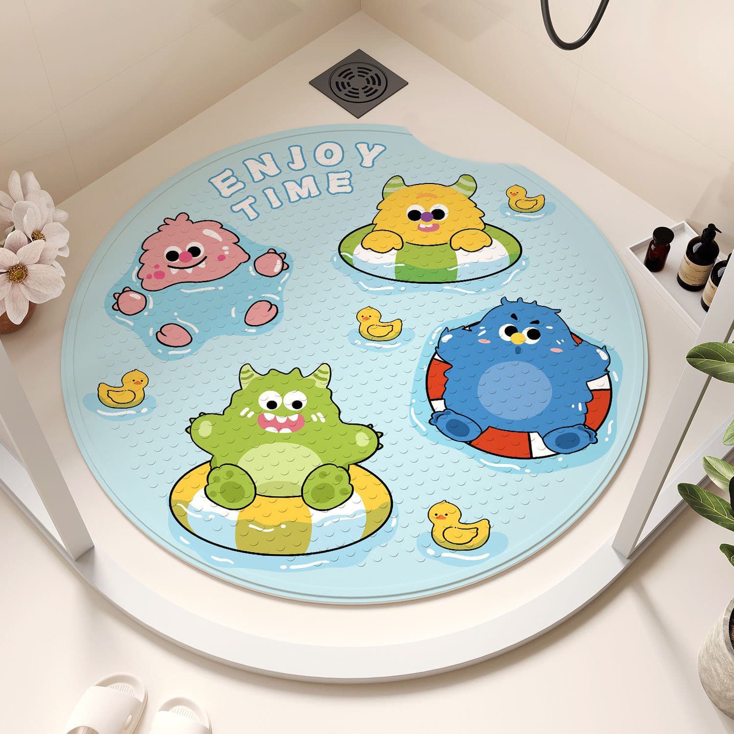 Bathroom anti-slip mat, children's bathroom floor mat, special anti-fall suction cup foot mat for bathing, toilet shower waterproof mat