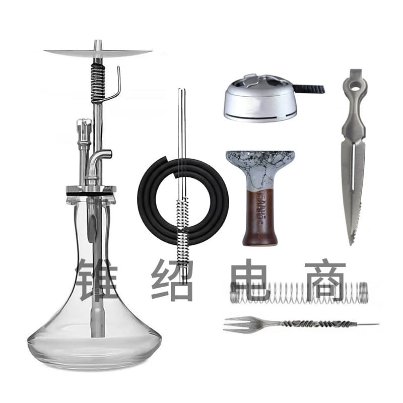 Cross-Border Hot Selling Arabic Hookah Wholesale, Stainless Steel Spring Hookah, Spring Design Hookah