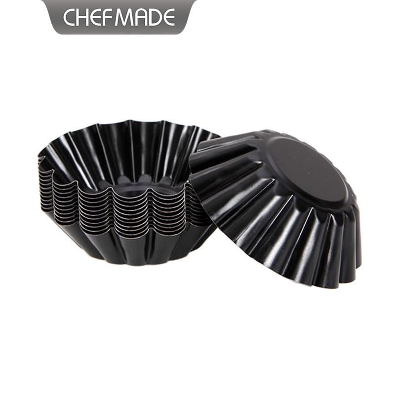 Xuechu Cross-border 7.5cm Tart Mold Fluted Tartlet Cup Rice Cake Mold Commercial Tart Pudding Mold Baking Mold