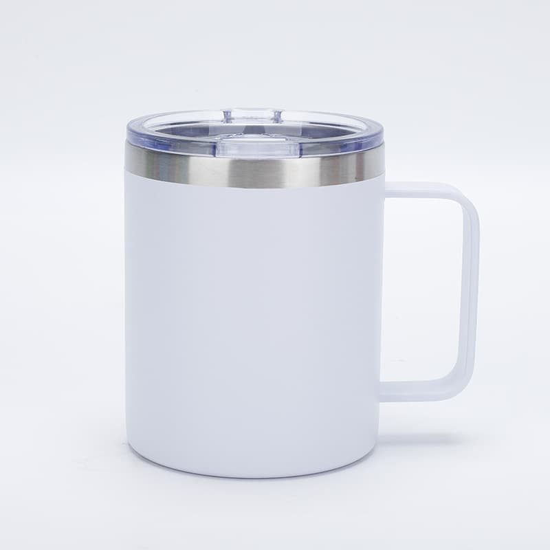 304 Stainless Steel 12oz 14oz Mug with Handle, Double-Wall Vacuum Insulated Coffee Cup