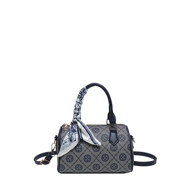 Minimalist Niche Print Boston Handbag 2026 New Retro Fashion Work Commute Shoulder Crossbody Bag for Women