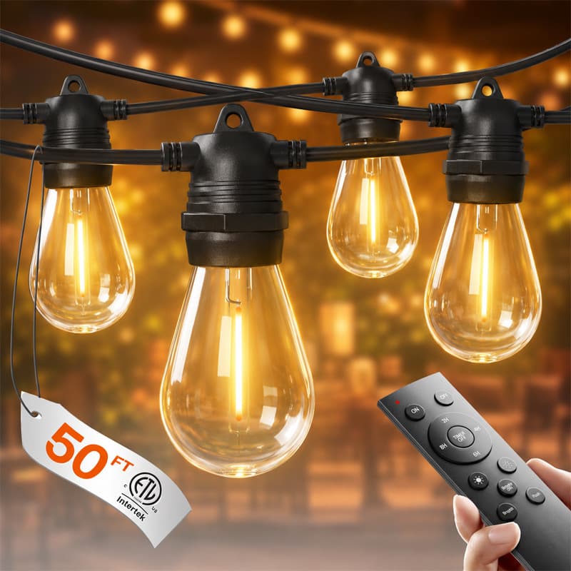Cross-border popular S14 light string outdoor anti-horizontal light outdoor decoration atmosphere light courtyard decoration led light string wholesale
