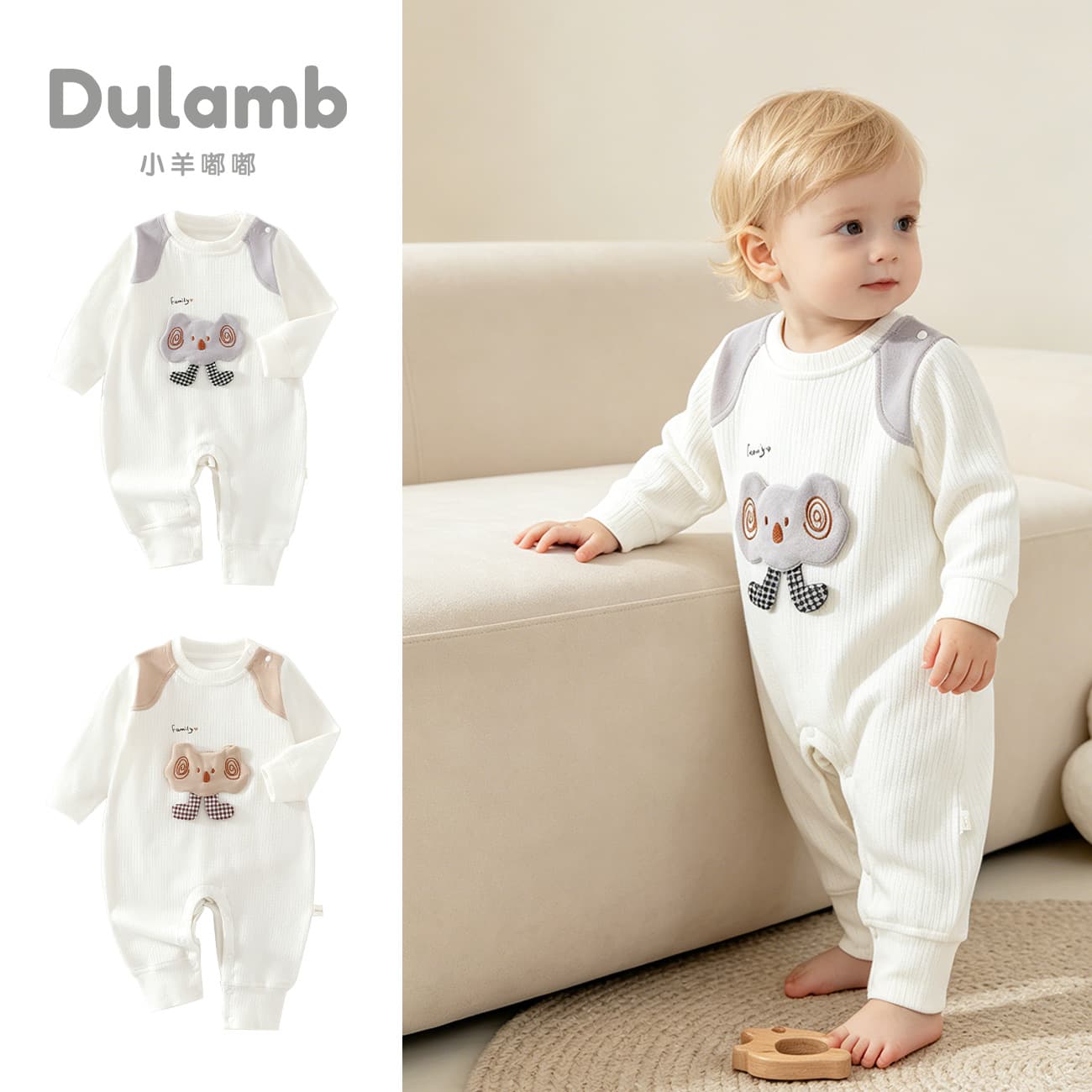 Newborn Spring and Autumn Romper 0-18 Months Baby Long-Sleeve Bodysuit Anyang Kairuida Children's Clothing
