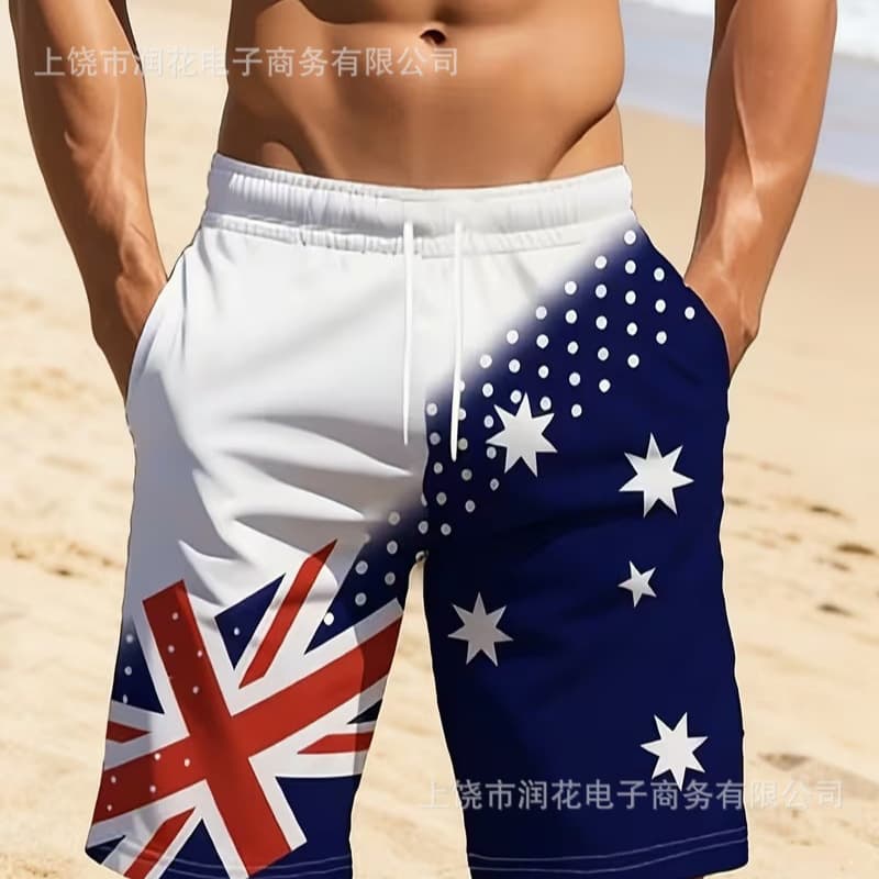 26 Cross-Border European and American New Models Amazon Summer Men's Shorts Thin Beach Sports Loose Straight Shorts for Men