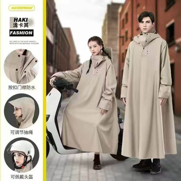 Long Raincoat for Electric Scooter and Motorcycle, Heavy Rainproof Poncho for Adults, Men and Women, Thickened and Extended Length for Cycling