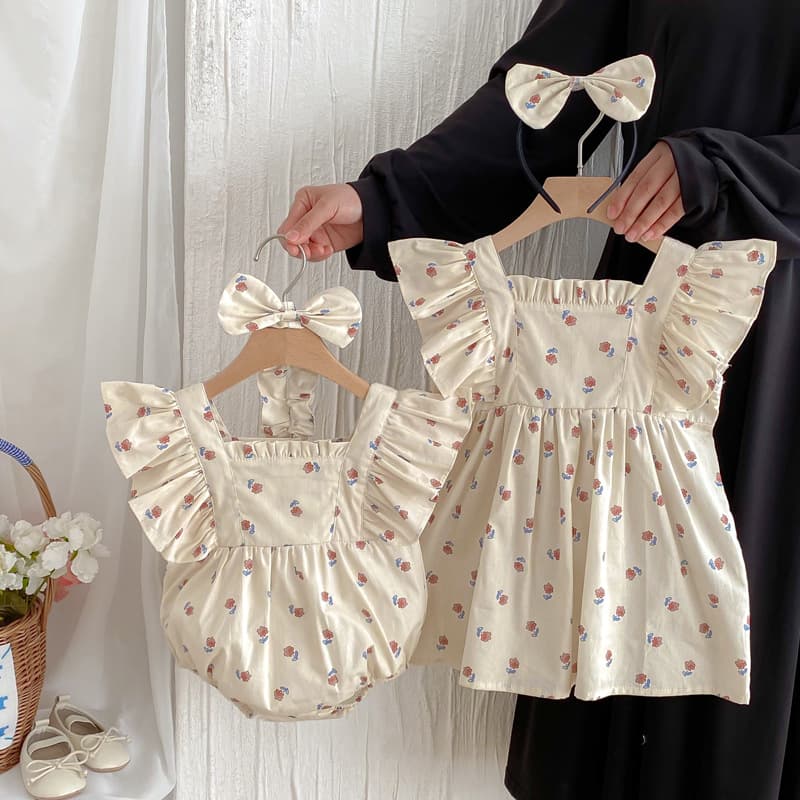 Baby Clothes 26 New Summer Girl Lace Dress Stylish Princess Sister Set Baby Girl Sweet Bodysuit