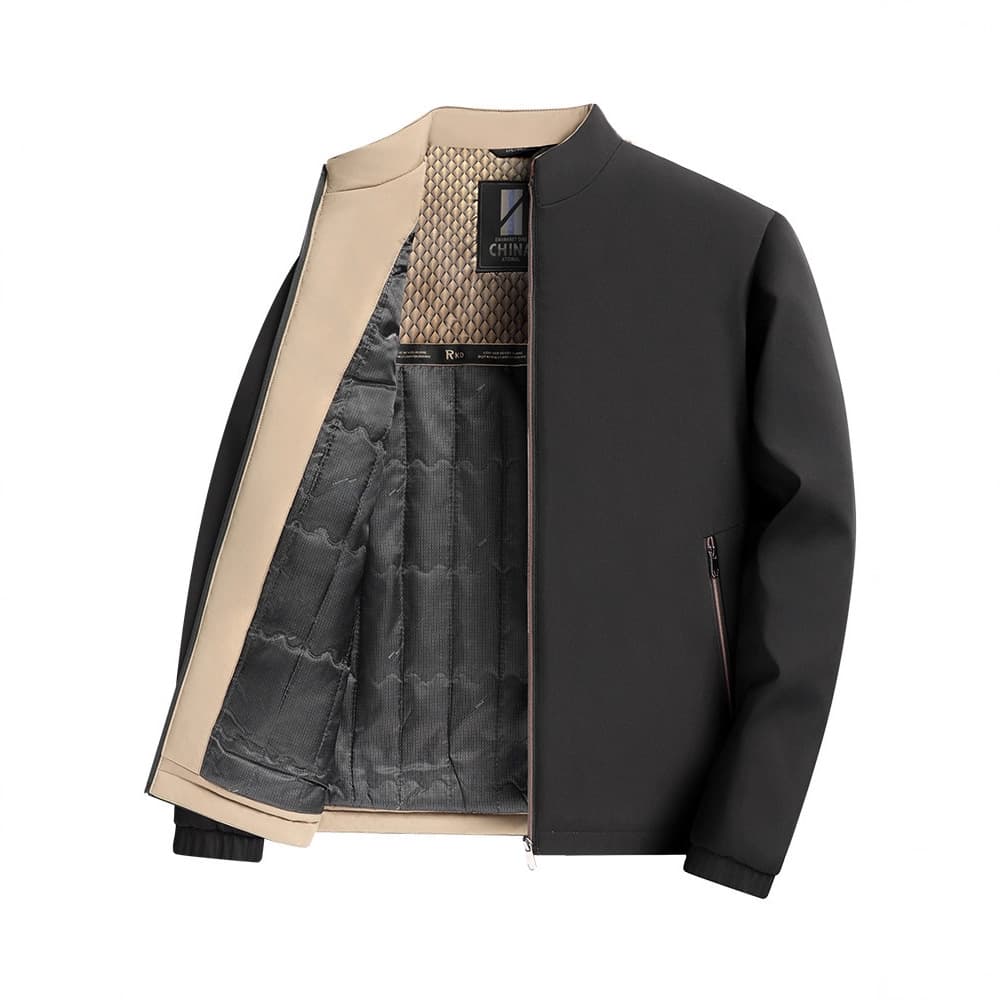New men's cotton-padded jacket for autumn and winter, suitable for middle-aged and elderly men, with a stand-up collar and warm feel.