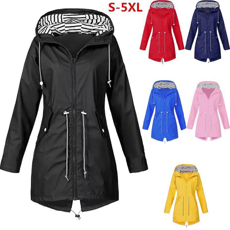 2020 Cross-border Trade Wish Autumn/Winter Zip-up Women's Outdoor Hooded Hiking Jacket Coat in Stock