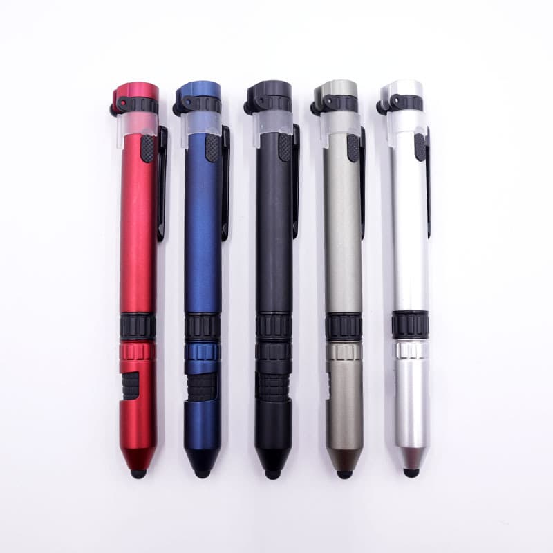 Custom Travel Outdoor Compass Tool Oil-Based Ballpoint Pen Six-in-One Light Pen Hot Keywords for Outdoor Activities Peak Season
