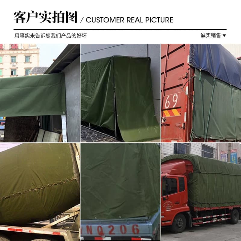 Durable Outdoor Rainproof Sunscreen Waterproof Tarpaulin Silicone Canvas Awning Truck Car Cover