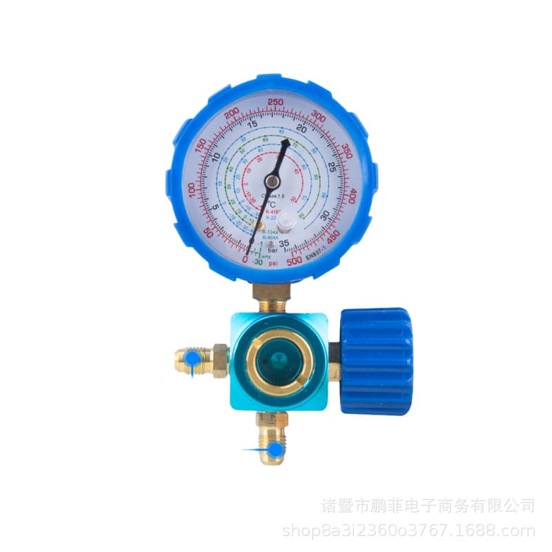 Air Conditioning Accessories Refrigerant Gauge R410 Charging Oil Pressure Gauge R22 R134 Visual Single Gauge