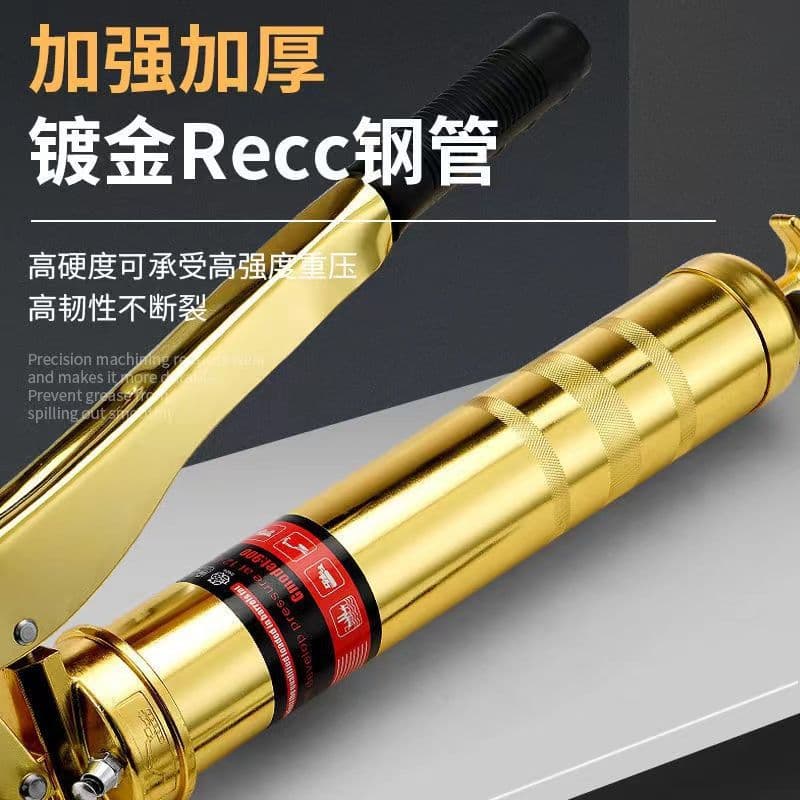 Manufacturer Industrial Grade Heavy-Duty Transparent Gold-Plated Single/Dual Lever Manual Grease Guns, Direct Factory Wholesale
