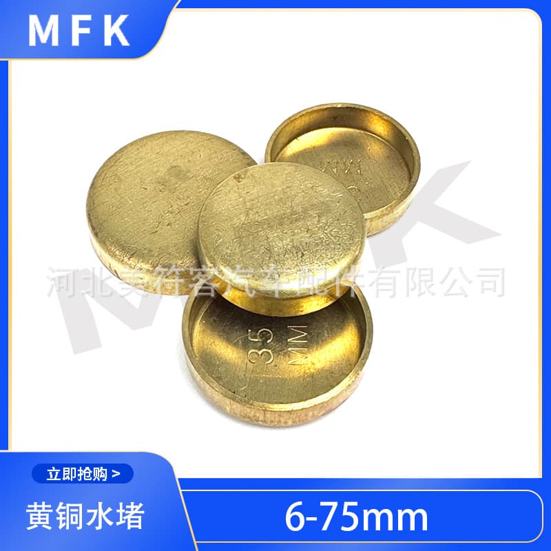 Factory Supplies Engine Cylinder Head Sealing Pure Copper Dish Plugs, Full Size Range, Universal for Cars