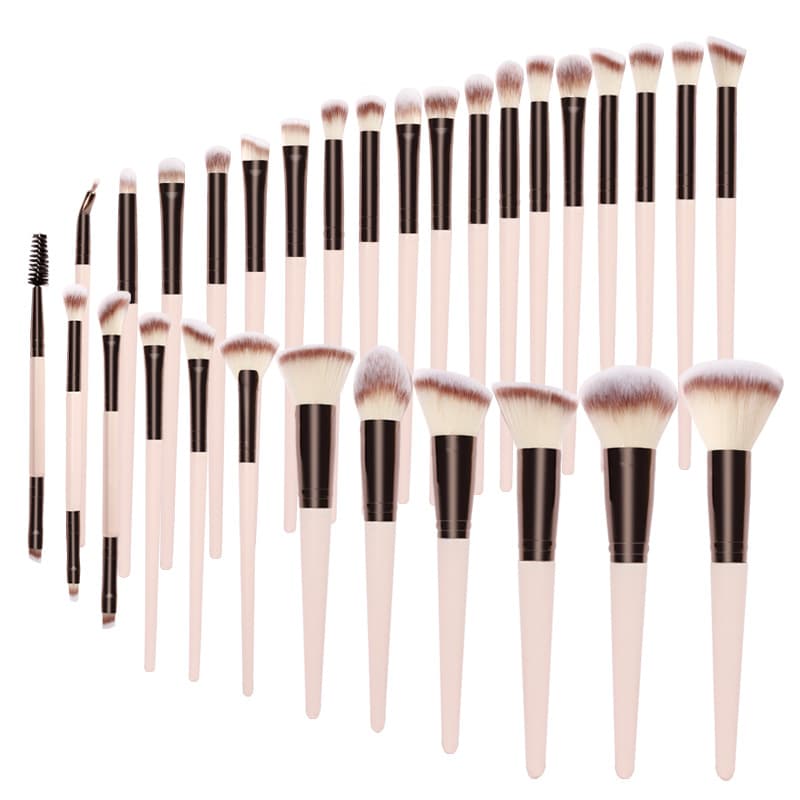 Cross-border wooden handle 30-piece makeup brush set soft powder brush eye shadow brush concealer brush makeup tool brush set