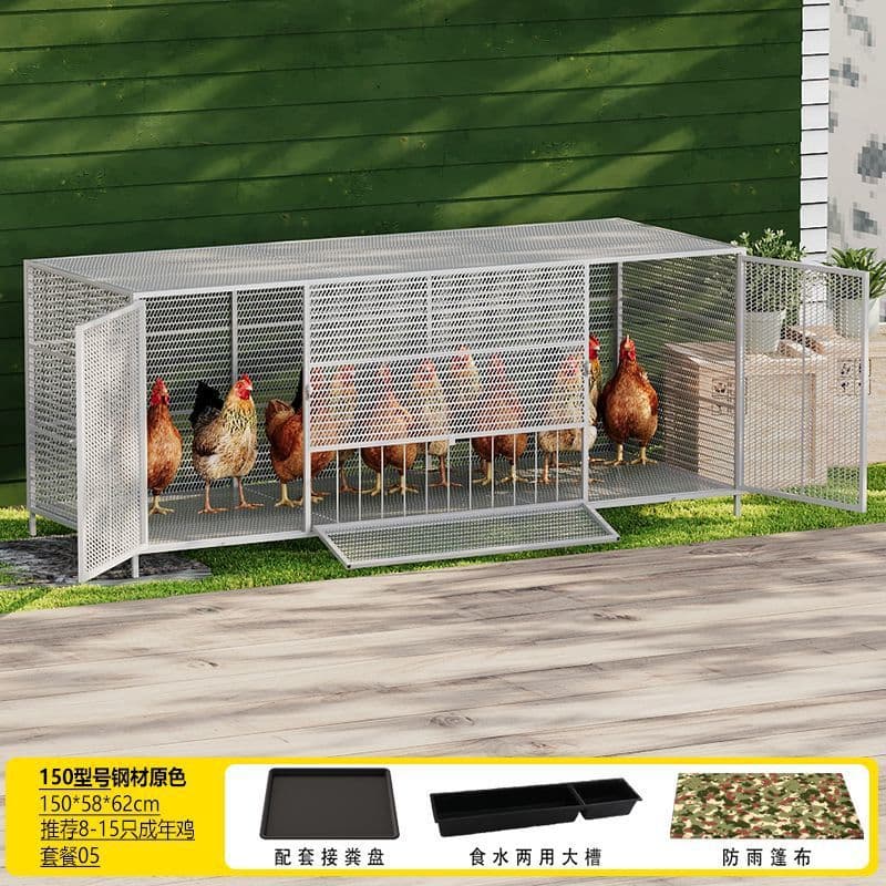 Thickened Chain Chicken Cage Large Size Dense Duck Goose Rabbit Chicken Coop Outdoor Anti-Rat Snake Mongoose Poultry Cage Farm